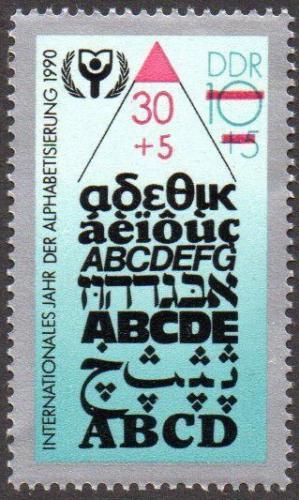 Poštovní známka DDR 1990 Boj proti negramotnosti Mi# 3353
