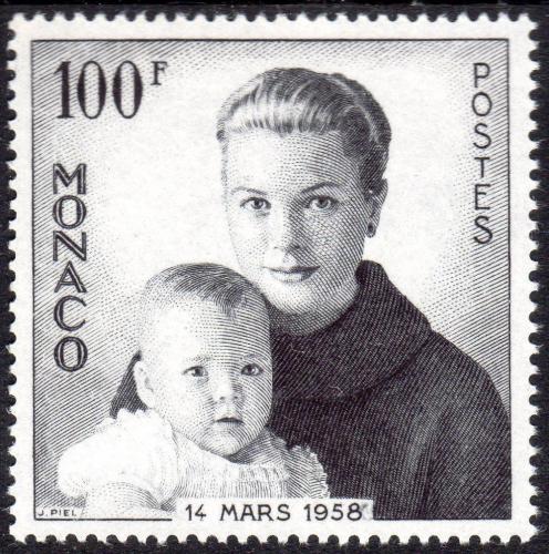Poštovní známka Monako 1958 Knìžna Gracia Patricia a Caroline Mi# 587 Kat 8€