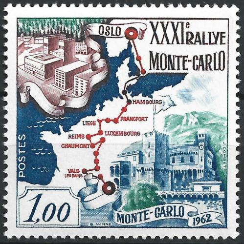Poštovní známka Monako 1962 Rallye Monte Carlo Mi# 688