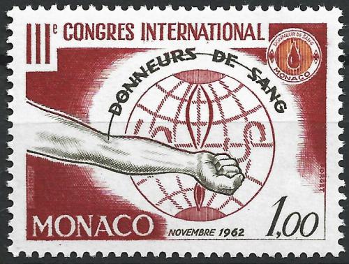 Poštovní známka Monako 1962 Mezinárodní kongres dárcù krve Mi# 717