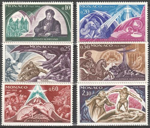 Poštovní známky Monako 1968 Ilustrace,  François-René Chateaubriand Mi# 902-07