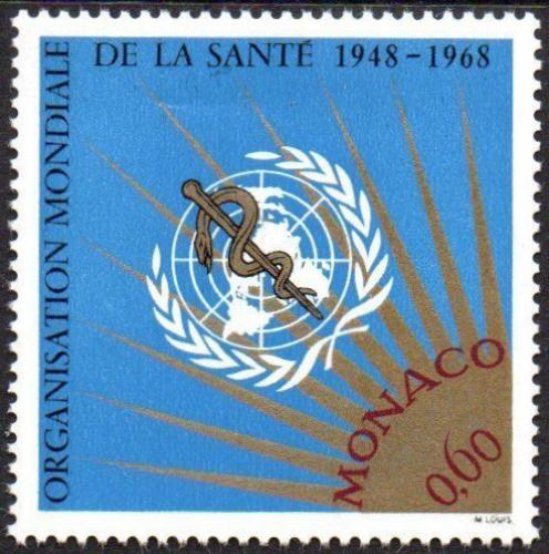 Poštovní známka Monako 1968 WHO, 20. výroèí Mi# 913