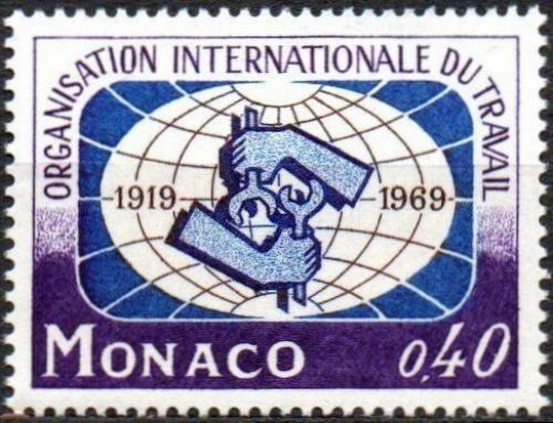 Poštovní známka Monako 1969 ILO, 50. výroèí Mi# 956
