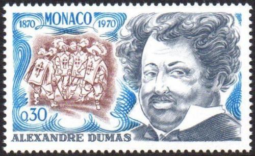 Poštovní známka Monako 1970 Alexandre Dumas, spisovatel Mi# 989