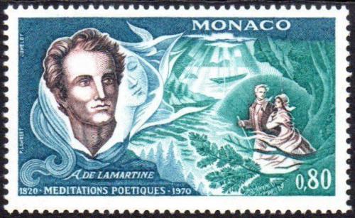 Poštovní známka Monako 1970 Alphonse de Lamartine, spisovatel Mi# 991