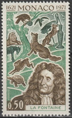 Poštovní známka Monako 1972 Jean de la Fontaine, básník Mi# 1026