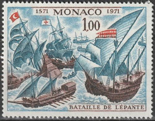 Poštovní známka Monako 1972 Bitva u Lepanta, 400. výroèí Mi# 1028