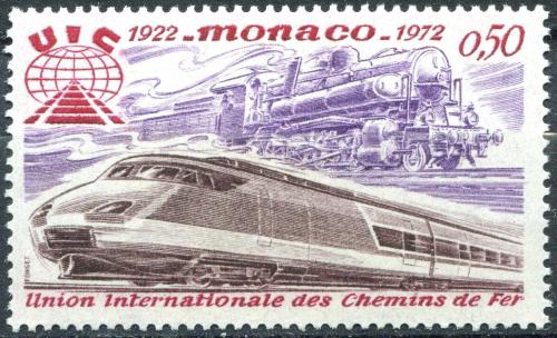 Poštovní známka Monako 1972 Rychlovlak TGV Mi# 1034
