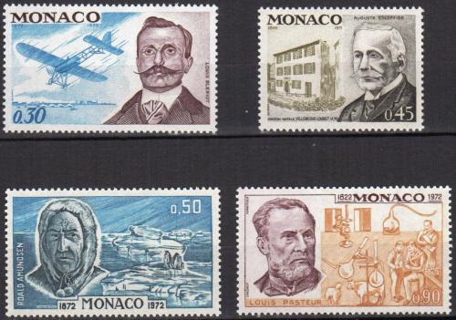 Poštovní známky Monako 1972 Osobnosti Mi# 1057-60