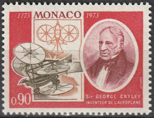 Poštovní známka Monako 1973 George Cayley, letec Mi# 1084