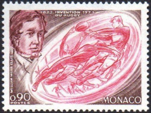 Poštovní známka Monako 1973 Rugby, 150. výroèí Mi# 1085