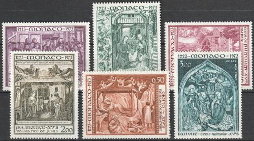 Poštovní známky Monako 1973 František z Assisi, umìní Mi# 1089-94 Kat 10€