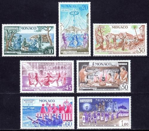 Poštovní známky Monako 1973 Národní tradice Mi# 1095-1101