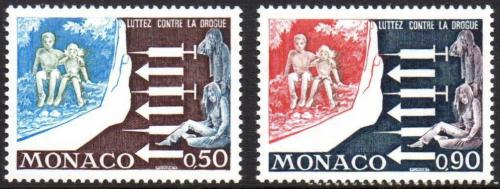 Poštovní známky Monako 1973 Boj proti užívání drog Mi# 1107-08