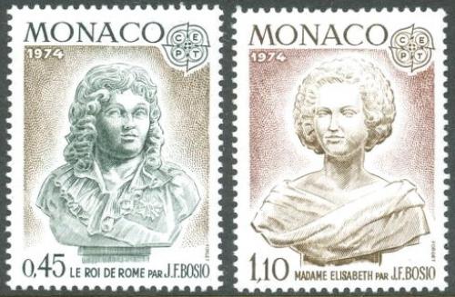 Poštovní známky Monako 1974 Evropa CEPT, sochy Mi# 1114-15