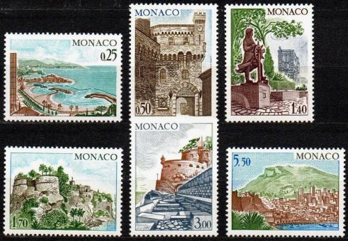 Poštovní známky Monako 1974 Turistické zajímavosti Mi# 1148-53 Kat 25€