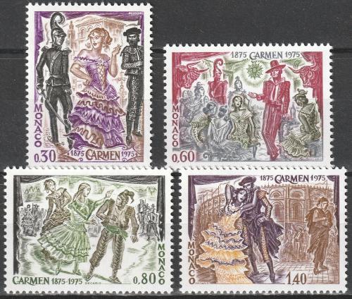 Poštovní známky Monako 1975 Opera Carmen, 100. výroèí Mi# 1170-73