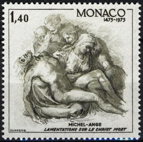 Poštovní známka Monako 1975 Kresba, Michelangelo Buonarroti Mi# 1188