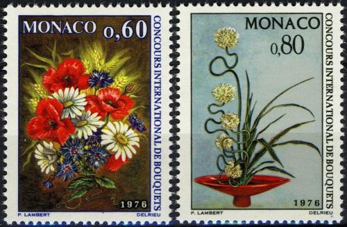 Poštovní známky Monako 1975 Kvìtiny Mi# 1189-90