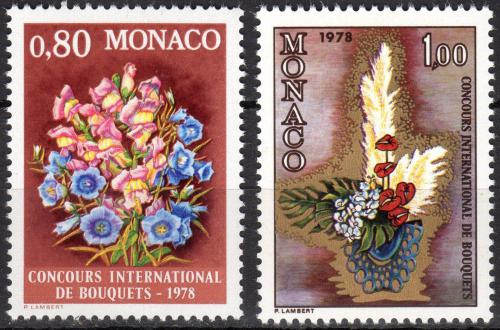 Poštovní známky Monako 1977 Kvìtiny Mi# 1290-91