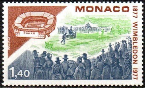 Poštovní známka Monako 1977 Wimbledon, 100. výroèí Mi# 1298