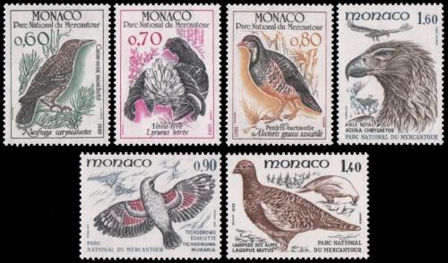Poštovní známky Monako 1982 Ptáci Mi# 1520-25 Kat 14€