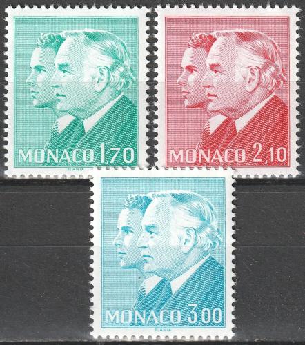 Poštovní známky Monako 1984 Kníže Rainier III. a princ Albert Mi# 1646-48 Kat 5.50€