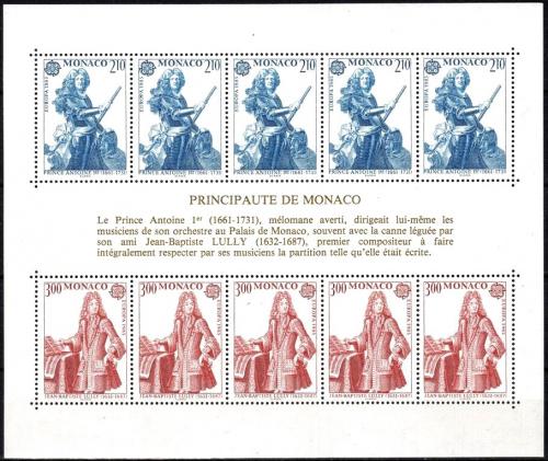Poštovní známky Monako 1985 Evropa CEPT, rok hudby Mi# Block 28 Kat 15€