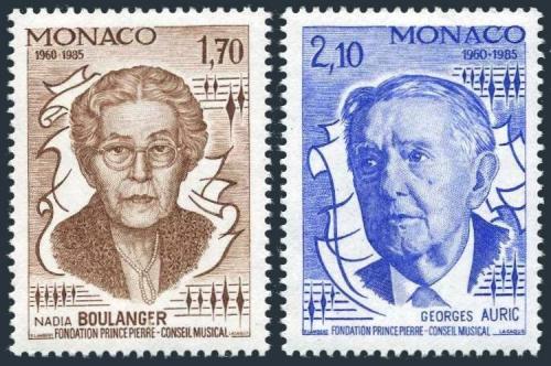 Poštovní známky Monako 1985 Hudební skladatelé Mi# 1693-94