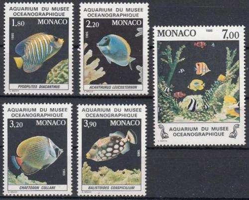 Poštovní známky Monako 1985 Akvarijní ryby Mi# 1704-08 Kat 12€