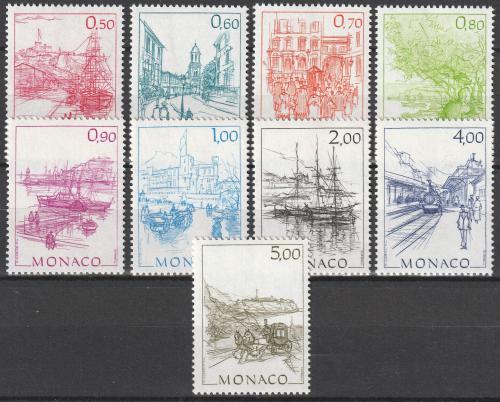 Poštovní známky Monako 1986 Staré pohledy na mìsto Mi# 1731-39