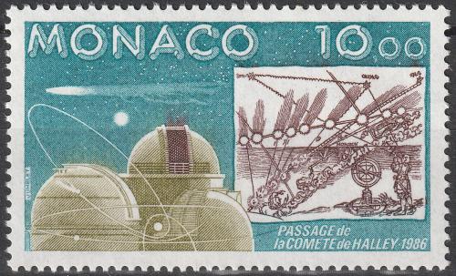 Poštovní známka Monako 1986 Halleyova kometa Mi# 1761