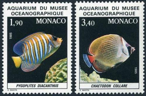 Poštovní známky Monako 1986 Akvarijní ryby Mi# 1766-67 Kat 7€