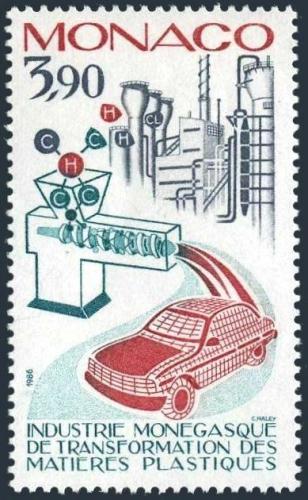 Poštovní známka Monako 1986 Plastikáøský prùmysl Mi# 1768