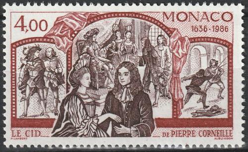 Poštovní známka Monako 1986 Komedie Cid, Pierre Corneille Mi# 1773