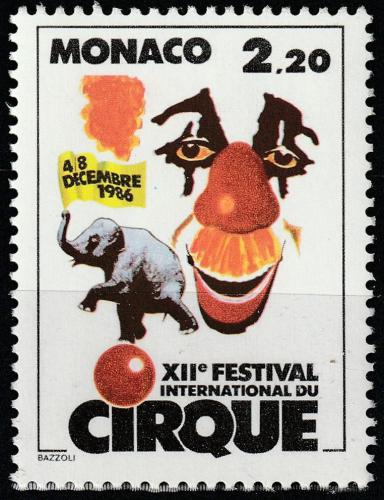Poštovní známka Monako 1986 Cirkus Mi# 1776