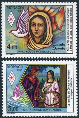 Poštovní známky Monako 1987 Svatá Dévote, patronka Monaka Mi# 1823-24