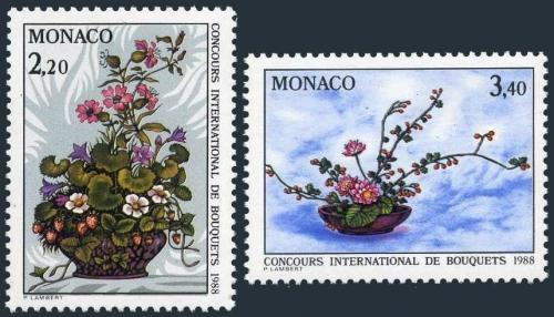 Poštovní známky Monako 1987 Kvìtiny Mi# 1826-27