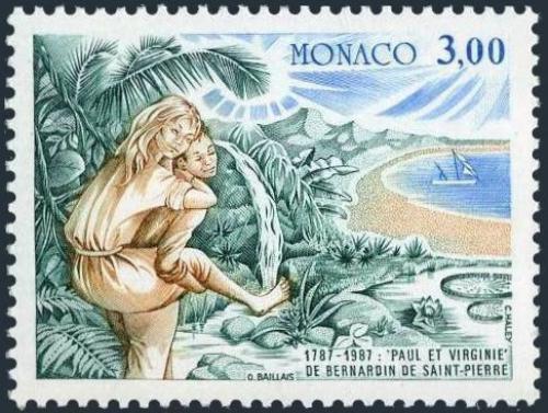 Poštovní známka Monako 1987 Ilustrace z Paul et Virginie Mi# 1834