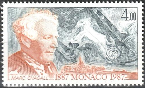 Poštovní známka Monako 1987 Marc Chagall, malíø Mi# 1835