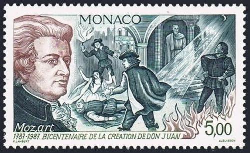 Poštovní známka Monako 1987 Wolfgang Amadeus Mozart Mi# 1839