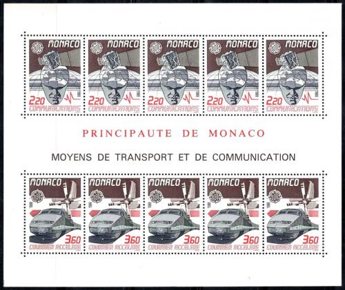 Poštovní známky Monako 1988 Evropa CEPT, doprava a komunikace Mi# Block 39 Kat 26€