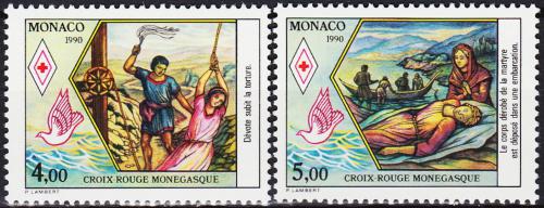 Poštovní známky Monako 1990 Svatá Dévote, patronka Monaka Mi# 1957-58