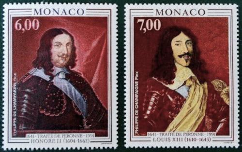 Poštovní známky Monako 1991 Umìní, Philippe de Champaigne Mi# 2028-29 Kat 7€