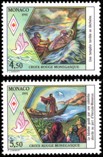 Poštovní známky Monako 1991 Svatá Dévote, patronka Monaka Mi# 2038-39