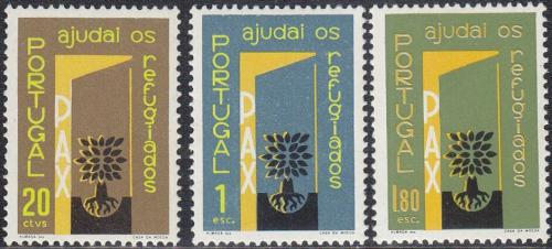 Poštovní známky Portugalsko 1960 Svìtový rok uprchlíkù Mi# 880-82