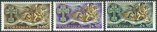 Poštovní známky Portugalsko 1963 Vojenský øád Avis, 800. výroèí Mi# 945-47