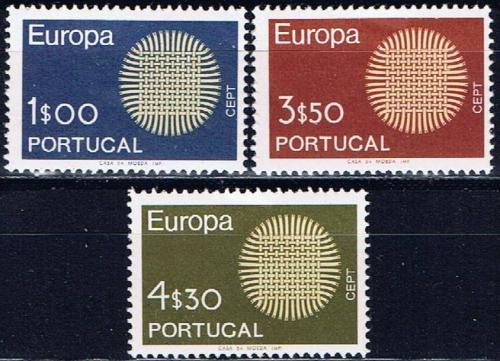 Poštovní známky Portugalsko 1970 Evropa CEPT Mi# 1092-94 Kat 25€