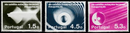 Poštovní známky Portugalsko 1974 Satelitní komunikace Mi# 1234-36 Kat 4.20€