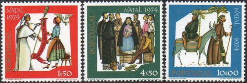 Poštovní známky Portugalsko 1974 Vánoce, umìní, Abílio de Matos Mi# 1263-65 Kat 8€